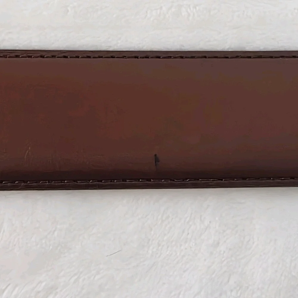 Nordstrom Men's Brown Sepia Genuine Leather Dress Belt Made in Italy Size 46 1.5